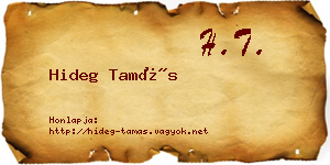 Hideg Tamás névjegykártya