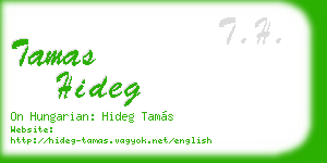 tamas hideg business card